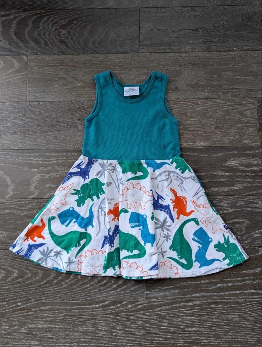 Princess Awesome Mesozoic Mischief Dinosaur Sleeveless Twirly Play Dress Size 3T